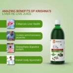 KRISHNA'S HERBAL & AYURVEDA Liver Re-Live Juice-500 Ml (Pack Of 2) Healthy Liver,Strengthens The Digestive System,Goodness Of 11 Powerful Herbs Like Makoy,Harshringar,Daru Haridra,Sugar Free Juice - Fast UK Delivery - Image 6