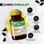 Zandu Shilajit Capsule, 60 capsules x Po2, Original and Pure Himalayan Shilajeet, Boosts Immunity, Strength and Stamina. - Fast UK Delivery - Image 4