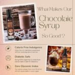 Bliss of Earth Chocolate Syrup Sugar free, for Hot Chocolate, Coffee, Milkshake, Real Cocoa Powder. Zero Calorie, Diabetic Safe & Keto. No Artificial Flavour. 500ml - Fast UK Delivery - Image 6