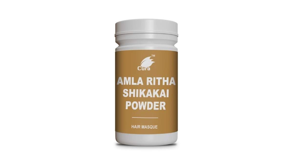 uk51C6pxSVt7L-1.jpg Cura Mahaveer Amla, Reetha, Shikakai Powder for Hair Pack | Natural Hair Cleanser | 100% Natural, No Chemical, No Preservative | Prevents Hairfall & Dandruff | Boost Hair growth Pack of 2 - Fast UK Delivery - Image 1
