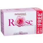 Patanjali Rose Body Cleanser Soap Bar, 1500g (Buy 3 Get 1) - Fast UK Delivery