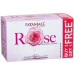 Patanjali Rose Body Cleanser Soap Bar, 1500g (Buy 3 Get 1) - Fast UK Delivery