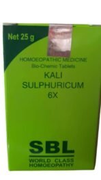 SBL Homoeopathic Kali Sulphuricum Bio-Chemic Tablets 25 gm (6x, 2)
