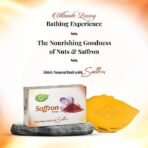 Girnar Saffron Soap | Skin's Natural Bath with Saffron | Grade 1 Paraben Free Soap for Bright & Moisturized Skin | 100gm | Pack of 4 - Fast UK Delivery - Image 4