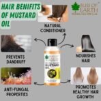 Bliss of Earth Mustard Oil for Hair, 100% Pure Organic & Hexane Free, Organic Mustard Oil, Cold Pressed, Baby-Friendly, Antibacterial, 100ml, Mustard Scent, - Fast UK Delivery - Image 5
