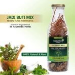 Panchvati Herbals Jadi Buti Mix, made with the goodness of 11 magical herbs ? fenugreek seeds, curry leaves, ramacham valampiri, hibiscus flower, rose petals, black cumin, tulsi, brahmi, cinnamon and amla,100% Herbal, For complete hair care, each 50 gm Pack of-2 - Image 6