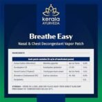 Kerala Ayurveda Breathe Easy Nasal and Chest Decongestant Vapor Patch | Natural Essential Oils | Non-Drowsy, Hands-Free Congestion Relief | Up to 24 Hours | Safe for All Ages - Fast UK Delivery - Image 5