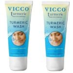 Vicco Turmeric With Foam Base Facewash (Pack of 2), 70gm - Fast UK Delivery