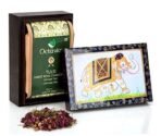 Octavius Tulsi Rose Chamomile Tisane Whole leaf tea in Darkwood Handcrafted Wooden gift box with Traditional Indian Elephant Pattern On The Lid | Caffeine Free | - 50 Gms (50 Servings) - Fast UK Delivery - Image 5