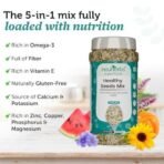 Neuherbs 5 in 1 Healthy seeds mix for weight management, Pumpkin, Sunflower, Watermelon, Flax & Chia Seeds | Improved digestion, healthy heart with Omega-3 & protein support- 200 g Trail mix seeds - Fast UK Delivery - Image 6