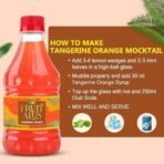 Dhampurgreen Tangerine Orange Mocktail Cocktail Vodka, Rum, Gin Mixer, Makes 10-12 Drinks Each Bottle, 300Ml Pour Add Stir & Sip Syrup For Cocktails Mocktails/Non Alcoholic Beverage - Fast UK Delivery - Image 6