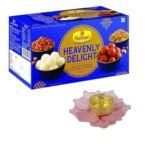 Haldiram's Nagpur Heavenly Delight Diwali Gift Box with Lotus Medium Diya + Free Diwali Greeting - Fast UK Delivery
