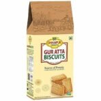 Dhampurgreen Gur Jaggery Atta Cookies Biscuit, 200G - Fast UK Delivery - Image 2