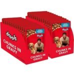 Drools Adult Wet Dog Food, Real Chicken and Chicken Liver Chunks in Gravy, 24 Pouches (24 x 150g)&Drools Absolute Milk Bone Jar, Dog Treats - 20 Pieces (300 g) - Fast UK Delivery - Image 3