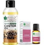 Bliss of Earth Organic Castor Oil & Rosemary Essential Oil Combo for Hair Growth - Fast UK Delivery - Image 2