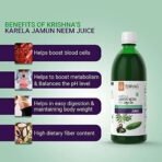 KRISHNA'S HERBAL & AYURVEDA Karela Jamun Neem Mix Juice - 500 Ml, (Pack Of 2), Blend Of Fresh Karela, Neem Juice & Jamun Seeds Ayurvedic Solution For Balancing Sugar Levels - Fast UK Delivery - Image 5