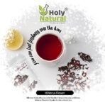 Holy Natural Hibiscus Flower for Hot and Cold Tea | Dry Hibiscus Sabdariffa, Rosella Flower | Dried and Edible Grade | 200 gm - Fast UK Delivery - Image 3