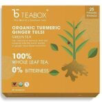 Teabox Organic Ashwagandha Green Tea 50 Teabags & Teabox Organic Turmeric Ginger Tulsi Green Tea 25 Teabags - Fast UK Delivery - Image 6