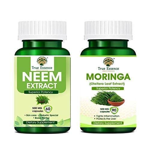 uk51J53EO9xPL-1.jpg Heera Ayurvedic Research Foundation moringa neem 60 Veg Capsule pack of 2 - Fast Shipping to USA - Image 1