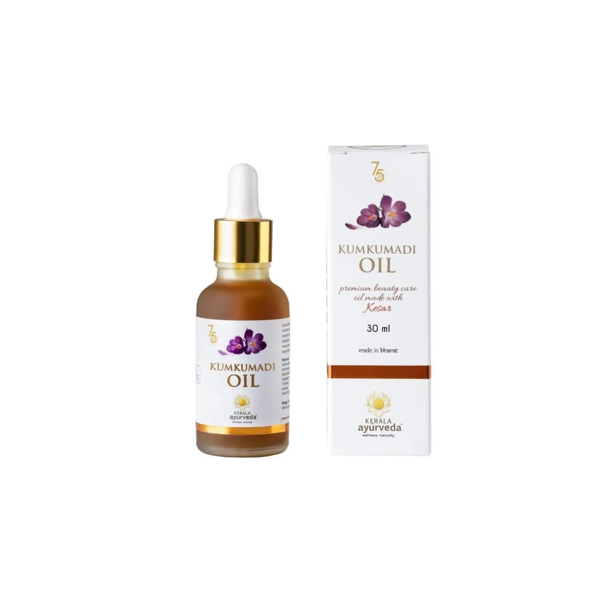 uk51KWFnIYWUL-1.jpg Kerala Ayurveda Kumkumadi Face Oil - 30 ml | Complete Radiance Solution for Glowing Skin | Helps Reduce Wrinkles, Pigmentation & Dark Spots | Anti-Ageing For All Skin Types | Ideal for Gua Sha Massage - Image 1