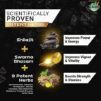 Zandu Shilajit Gold Plus| Scientifically tested advanced formula| Made using 100% Pure Himalayan Shilajit, Gold & 9 Ayurvedic herbs |Enhances strength, stamina, vigour, vitality and power | 20 Caps - Fast UK Delivery - Image 4