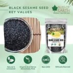 Bliss of Earth 500gm unhulled Black Sesame Seeds, Kaale Til, Fresh & Organic Fully Fiber Rich Great for Cooking & Baking - Fast UK Delivery - Image 4