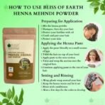 Bliss of Earth 100% Pure & Natural Henna Powder | 100GM | Natural Hair Color |Shiny Hair | Mehandi Powder - Fast UK Delivery - Image 6