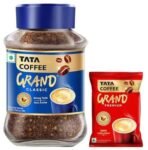 Tata Coffee Grand Classic Instant Coffee| With Flavour Locked Decoction Crystals | 95g Jar & Tata Coffee Grand Premium Instant Coffee| 50G Pouch, Bag, Powder - Fast Shipping to USA & Canada - Image 2