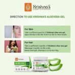 KRISHNA's HERBAL & AYURVEDA Aloe Vera Gel - 500 G Pure White Non-Sticky Transparent 3 In 1 Aloe Fresh Soothing Gel For Skin, Body & Hair, Vitamin C+E Natural Emollients, Dark Spots And Acne - Fast UK Delivery - Image 6