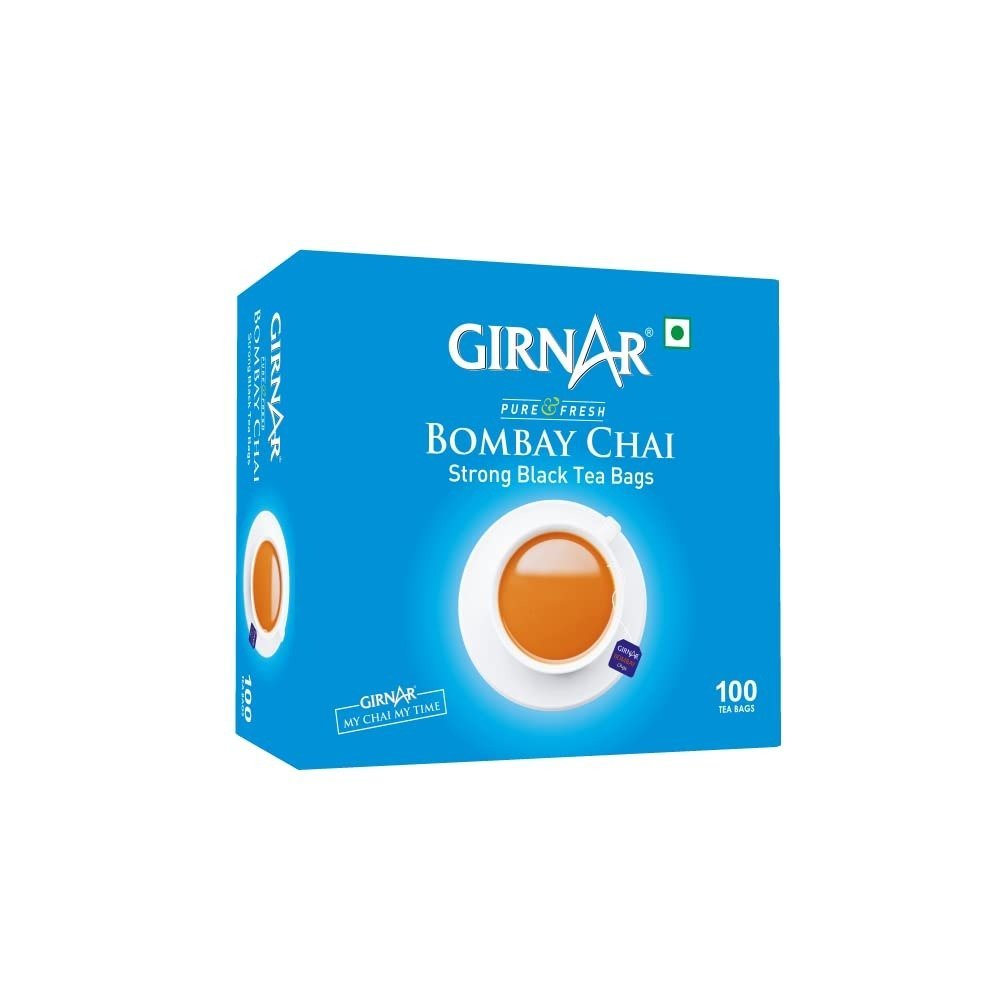 uk51PRuT-Ph0L-1.jpg Girnar Bombay Chai (100 Tea Bags) - Assam, 200 Gram - Fast UK Delivery - Image 1