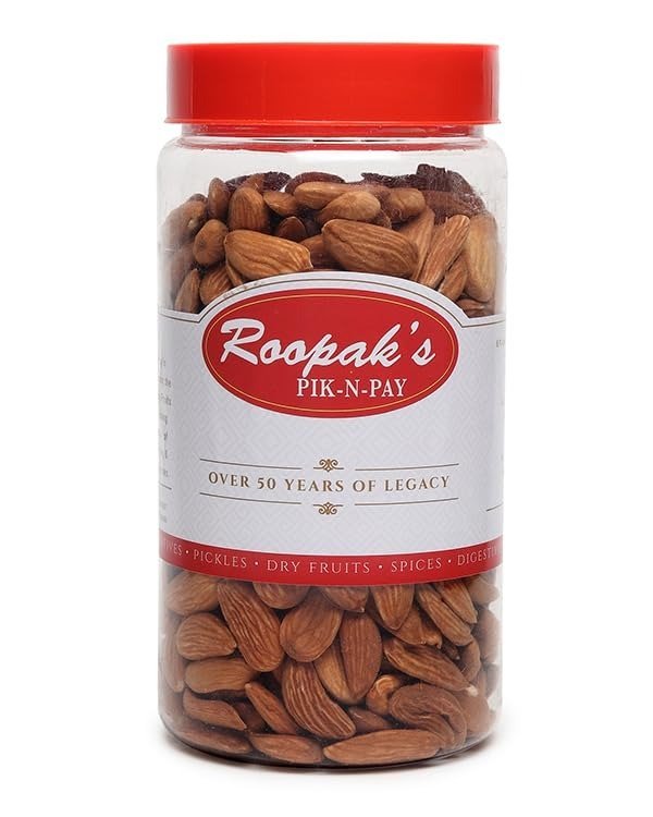 uk51QMuKQDkfL-1.jpg Roopak's PIK-N-PAY Badam Giri Mamra Almonds | Natural Sweet, Rich in Protein, Hygienically Packed | 500 Gram - Fast UK Delivery - Image 1