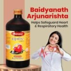 Baidyanath Ayurvedic Arjunarishta Syrup - 450ml | Helps in Blood pressure & Respiratory related Problems (Pack of 1) - Fast UK Delivery - Image 4