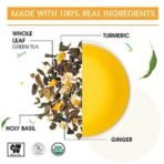 Teabox Organic Jasmine Green Tea 50 Teabags | Sourced From Madurai | For Calm Mind and Relaxation & Teabox Organic Turmeric Ginger Tulsi Green Tea 50 Teabagss - Fast UK Delivery - Image 7