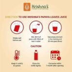 KRISHNA'S HERBAL & AYURVEDA Papaya Leaf Juice-1000 Ml Fresh Papaya Leaves Helps To Boost Platelets Count - Fast UK Delivery - Image 7