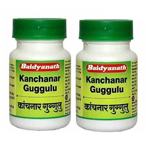 uk51UyKQgybYL-1.jpg Baidyanath Asli Ayurved Kanchanar Guggulu 80 Tablets | Ayurvedic formulation For Thyroid Problems | (Pack of 2) - Fast UK Delivery - Image 1