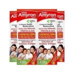 AIMIL Amyron Multivitamins Syrup for Men & Women with 34 Ingredients| Reduce Tiredness & Fatigue | Improves Haemoglobin Level - 200 ML (Pack of 4) - Fast UK Delivery