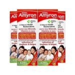 AIMIL Amyron Multivitamins Syrup for Men & Women with 34 Ingredients| Reduce Tiredness & Fatigue | Improves Haemoglobin Level - 200 ML (Pack of 4) - Fast UK Delivery