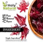 Holy Natural Hibiscus Flower for Hot and Cold Tea | Dry Hibiscus Sabdariffa, Rosella Flower | Dried and Edible Grade | 200 gm - Fast UK Delivery - Image 5