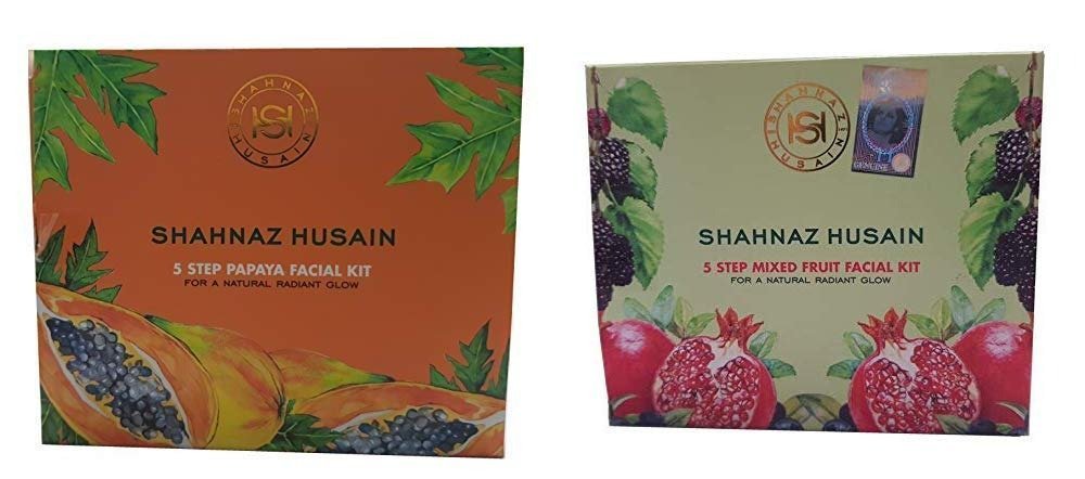 uk51WCiEPUlML-1.jpg Shahnaz Husain 5 Step Facial Kit (Papaya - 50GM and Mixed Fruit -50 g) - Pack of 2 - Fast UK Delivery - Image 1