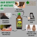 Bliss of Earth 500ML Certified Organic Mustard Oil for Cooking & Hair, Cold Pressed, Hexane Free ( Pet Bottle) - Fast UK Delivery - Image 5