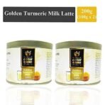 OOSH Gourmet's Immunity Boosting Golden Turmeric Milk Latte / Haldi Milk Powder | Reusable Air Tight Tin Packaging (200g) - Fast UK Delivery - Image 7