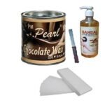 PMPEARL Chocolate Body Wax + 90 Wax Strips with After Wax Gel & Wax Knife - Fast UK Delivery
