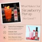 Bliss of Earth Strawberry Sugar free Syrup For Strawberry Shake, Lassi, Mocktail, Diabetic Safe, Zero Calorie, Keto. No Artificial Flavour. 500ml - Fast UK Delivery - Image 6