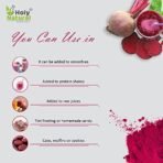 Holy Natural Beet Root Powder - 100 Gm | Rich in Vitamins & Minerals | Make it Smoothies, Juice, candy, Cakes | Also use in Cosmetic products - Fast UK Delivery - Image 6