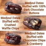 Urban Platter Stuffed Dates, 9 pc: Choco Cranberry Crunch (Medjoul Dates Stuffed with Chocolate Chips & Dried Cranberry, 100% Dark Chocolate Buttons and Crushed Waffle Chips) - Fast UK Delivery - Image 4