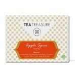 Tea Treasure Apple Spice Fruit Tea - 50 Pyramid Tea Bags - Blend of Assam Black Tea, Naturally Dried Apple, Adrak, Long & Cinnamon | Premix Spice Tea | Apple Tea | 1 Teabox - Fast UK Delivery - Image 2