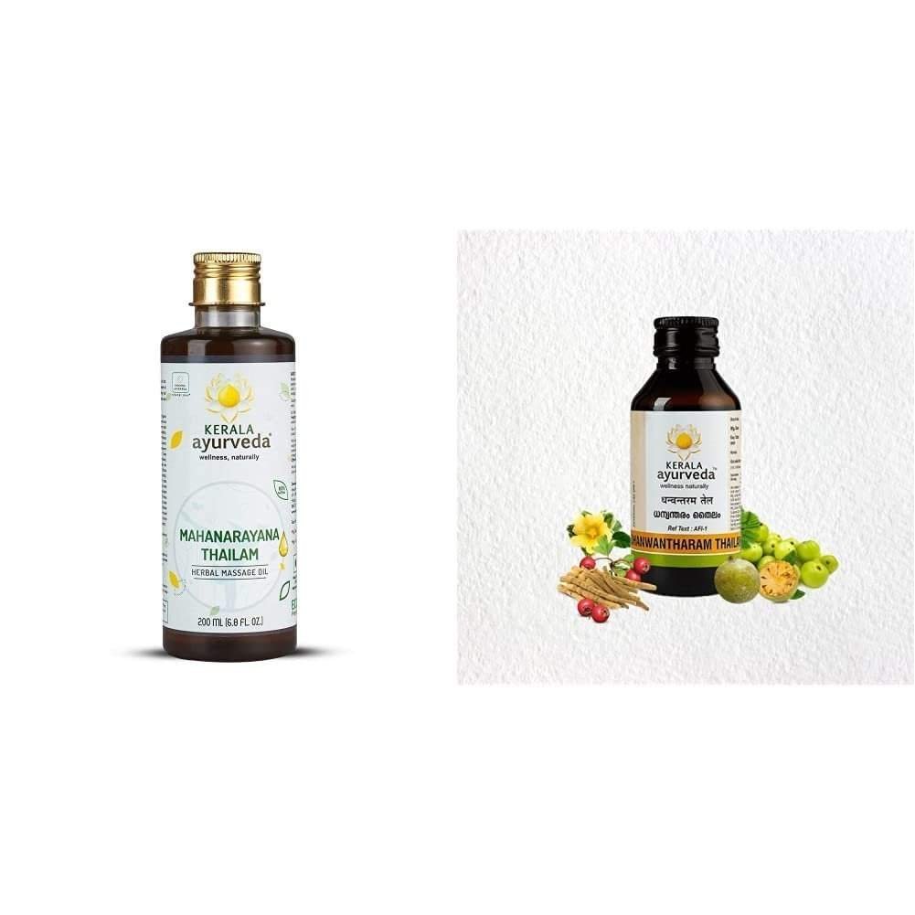 uk51bW7Ak-tL-1.jpg Kerala Ayurveda Mahanarayana Thailam 200 ml & Kerala Ayurveda Dhanwantharam Thailam 200 Ml - Fast UK Delivery - Image 1