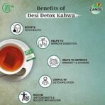 Zandu Desi Detox Kahwa: Use the Power of Green Tea & Other Valuable Ingredients to Give your Health a Boost of Antioxidants | Metabolism Booster & Natural Detoxifier | Supports Overall Health & Well-being (25 Tea bags) - Image 6