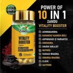 Zandu Vitality Booster Capsule, With Goodness of Ashwagandha, Safed Musli, Gokshur, Shuddha Shjilajit, Helps to Boost Energy and Strength - Pack of 60 Veg Capsules - Fast UK Delivery - Image 3