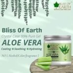 Bliss of Earth Aloe Vera Gel Pure Crystal Clear | Best For Face, Body & Hair | Effective Cooling, Soothing & Hydrating | Colour and Fragrance free Alcohol and Paraben Free | 200GM - Fast UK Delivery - Image 3